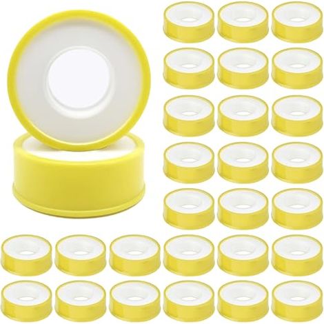 Vegena Lot de 30 rouleaux de ruban d'étanchéité PTFE - En téflon - Pour filetage PTFE - 12 mm x 0,1 mm x 12 m (1/5)