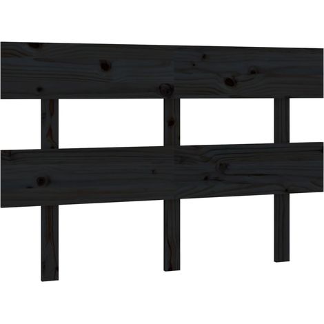 Maison Exclusive - Kopfteil Schwarz 124x3x81 cm Massivholz Kiefer