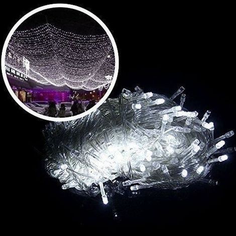 300 LED Guirlande Lumineuse, 30 m, 8 Modes Éclairage Blanc, Décoration Intérieure/Extérieure pour Fêtes, Mariages et Espaces Commerciaux (1/5)