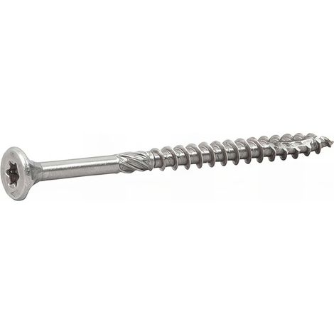 100 Vis bois 5 x 70 mm tête fraisée Torx Inox A2 (1/4)