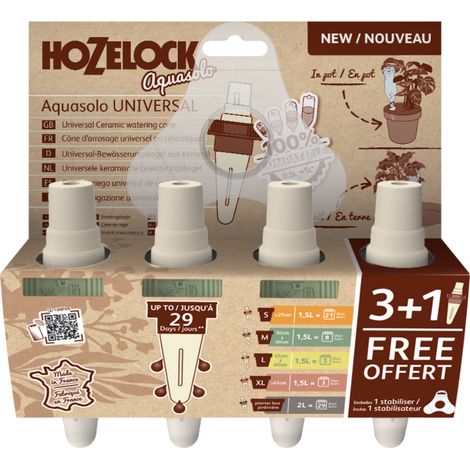Cône d'arrosage Aquasolo X4 - Taille M - HOZELOCK - cônes en céramique / Pot de 30 à 40cm de diam - Garantie 2 ans