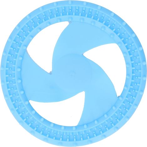 Dog Flying Disc Toy Soft Teeth Cleaning Interactive Silicone Pet Flying Disk Chewing Toy for Outdoor Training Blue (1/5)