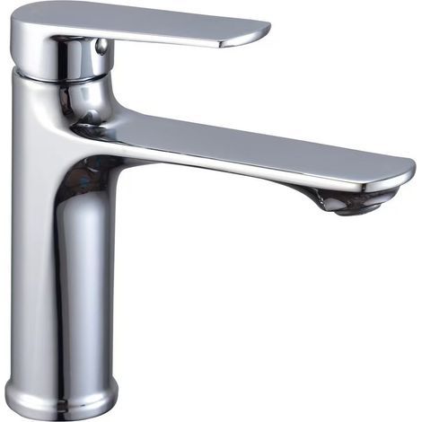 Export trade washbasin tap, hot and cold water, bathroom sink, basin, single tap - Changbao low profile model, electroplated finish