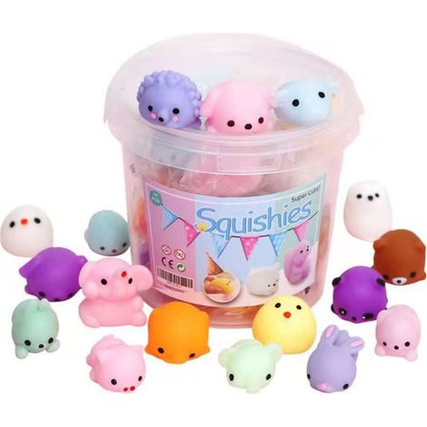 24 Figurines Souples Anti-Stress en TPR - Jouets Mignons et Sécurisés pour Bureau et Maison (1/5)