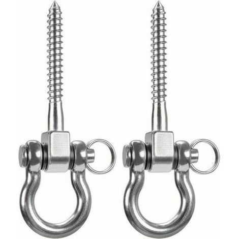 2 crochets plafond inox 304 capacité 900 kg pour suspension (1/4)