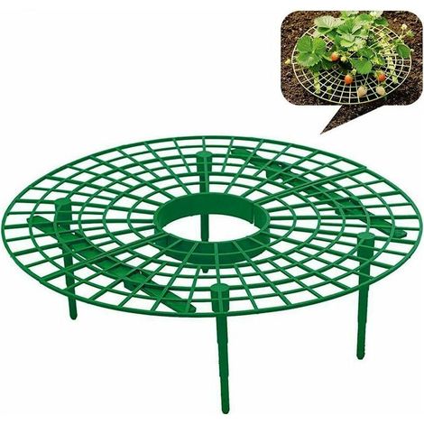 Support en plastique pour plantation de fraises, sac de plantation de fraises, support de support de fraises, sac de plantation de fraises vertes, plantation de fraises, vanille, tomates, 10 pièces (1/5)