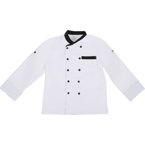 Blouse De Cuisine - Manches Longues - Coupe Unisexe - Col Relevé - Poignets Renforcés - Taille XL (1/5)