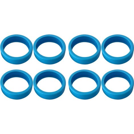 8PCS Protections Silicone pour Roues de Valise, Anti-Bruit et Amortisseurs, Housses de Roulettes Bleues pour Bagages (1/5)