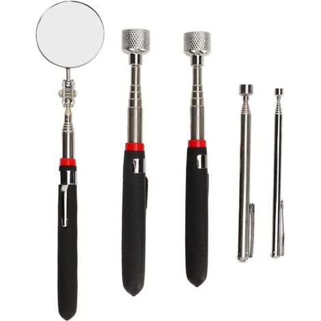 Teleskop-Magnetheber, 15 lb, 10 lb, 3 lb, 1,5 lb, einziehbar, platzsparend, tragbar, Edelstahl, für Wartungsarbeiten