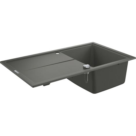 Fregadero composite con escurridor color gris granito 860x500 K400 Grohe (1/4)