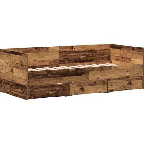 Cama de día Madera Vieja 90 x 190 cm Madera contrachapada vidaXL