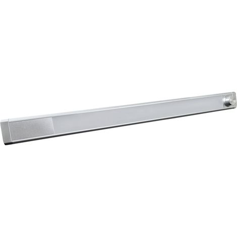 Réglette LED Argent 8W, 560 lm, intensité variable 3000 à 6500K, cordon alimentation integré, garantie 5 ans - Tibelec (1/5)