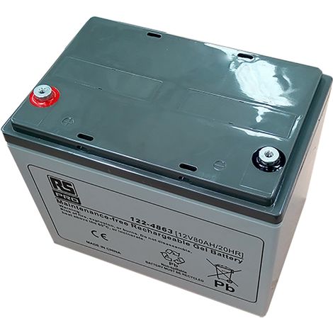 Batterie au plomb étanche RS PRO 12V 80Ah ( Prix pour 1 ) (1/3)