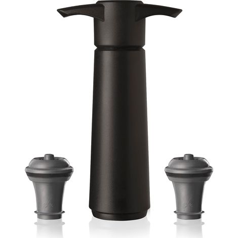 avec 2 Bouchon Sous Vide Pompe Manuelle Pour Vin Rouge ou Blanc Système Hermétique Modèle Compact Noir Jusqu’à 10 Jours de Fraîcheur