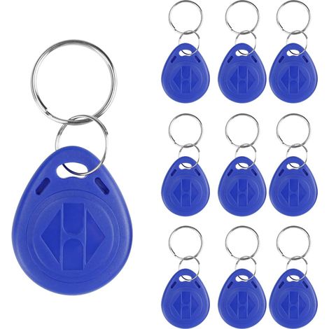Lot de 10 porte-clés inductifs RFID 125 kHz - Peut lire et réécrire - NFC - Convient pour système de contrôle d'accès d'entrée de serrure de porte (1/5)