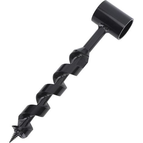 Post Hole Digger Manual, Plus Facile à Percevoir Multifonctionnel Tapière en Bois Fait à la Main Téléner en Acier à Grande Vitesse avec des Trous Pratiques pour le Soudage (1/5)