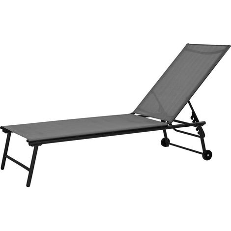 Koopman Leżak Grigio Sedia Ergonomica Pieghevole Giardino (1/2)