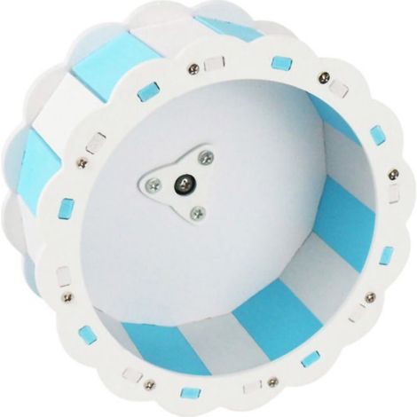 Roue de hamster Hamster Roue animalerie jouet Trois couleurs, bleu ciel Deux couleurs, bleu ciel et 13 cm/5,1 pouces (1/4)