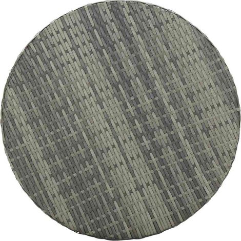 Maison Exclusive - Mesa de jardín de ratán sintético gris 60,5x10 (1/5)