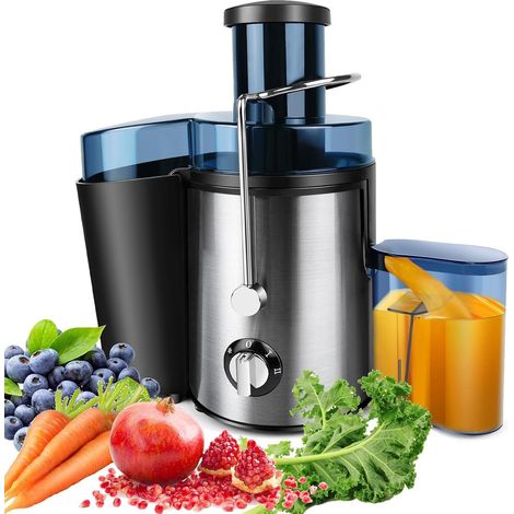 Presse-agrumes ménager 400W-presse-agrumes électrique, grande ouverture de 65 mm, capacité de 500 ml, deux vitesses, presse-agrumes centrifuge, argent (1/5)