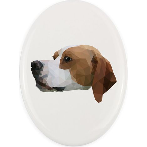 Pointer: una placa geométrica con una foto e inscripción de Art-Dog. (1/4)