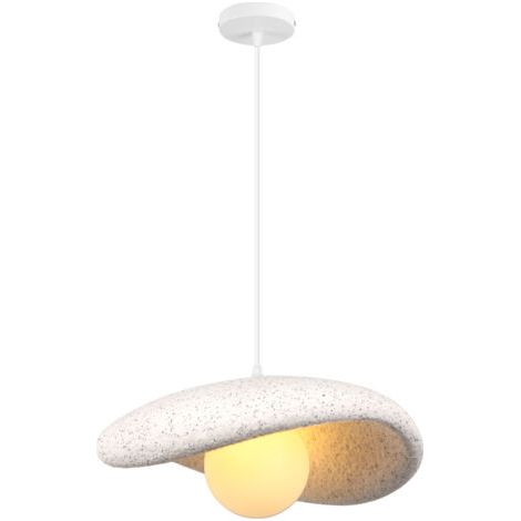 royaluxe- 30CM Suspension Lustre Moderne Lustre Personnalisé Créatif D'Intérieur Plafonnier Rétro E27 Blanc Pour Chambre Cuisine