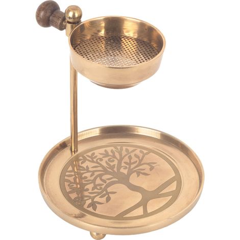 Räuchergefäß „Baum des Lebens“ aus Messing, dekorativer Räucherhalter im Zen-Stil für Aromatherapie und Meditation