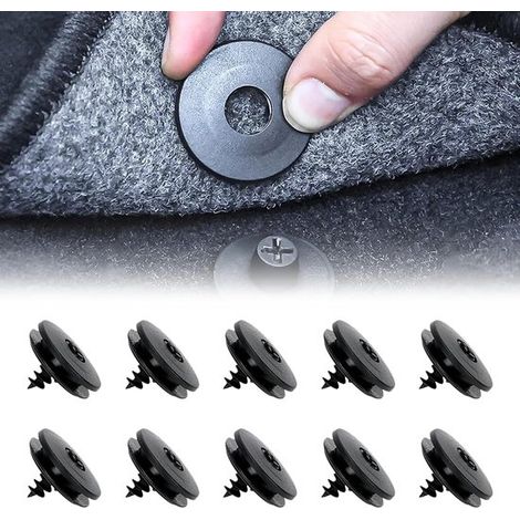 10 clips universales para sujetar alfombrillas de coche - fijación a la moqueta - clip para alfombrillas - clip de sujeción para alfombrillas (1/5)