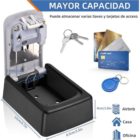 Key Box Safe Wall Key 4 Digit Key Chest Combination Lock Store Keys (1/2)