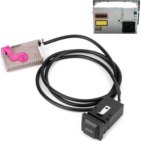 Récepteur audio sans fil pour véhicule, compatible Bluetooth 4.0, câble 32 broches, longueur 1 m.