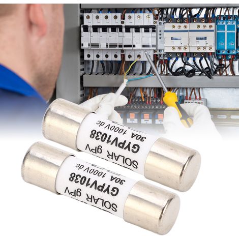 Fusible GYPV-1038 1000VDC 30A CC avec noyau photovoltaïque, vendu par paires. (1/5)