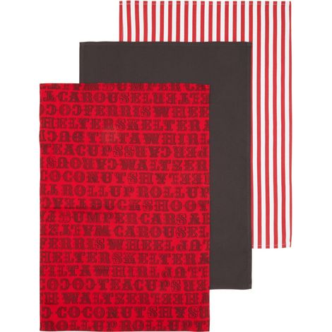 Premier Housewares Carnival Tea Towels - Set of 3 (1/4)