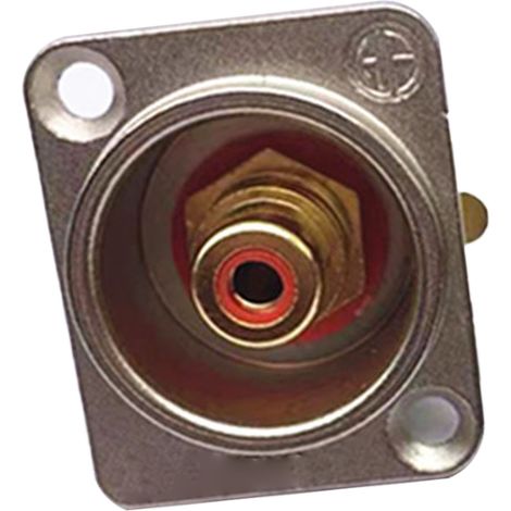 Adaptateur RCA à souder sur panneau, connecteur RCA femelle vers borne à souder AV pour TV, audio et console de jeux, noyau rouge (1/5)