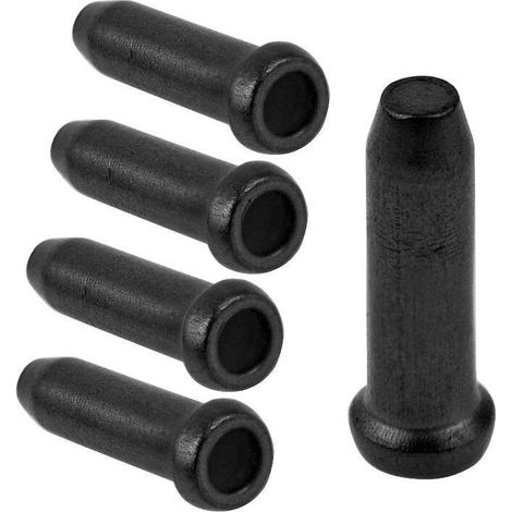 Terminali per cavi decorativi in alluminio da 2,3 mm, 5 pezzi, neri (1/2)