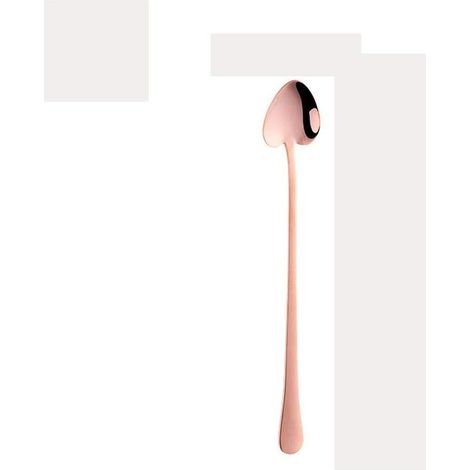 cuillère Couleur glace à café dessert l'amour en acier inoxydable (1/5)