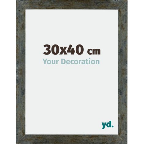 yd. - Cadre photo 30x40 - Bleu Or Melange - MDF - Mura