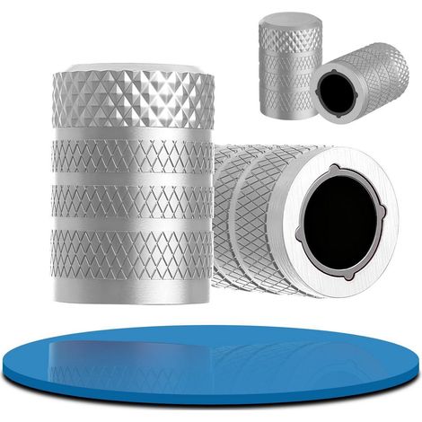 Ventilkappen Auto Aluminium 4 Stück, UV-beständig, Staubdicht, Universell für Auto, Motorrad, LKW (1/5)
