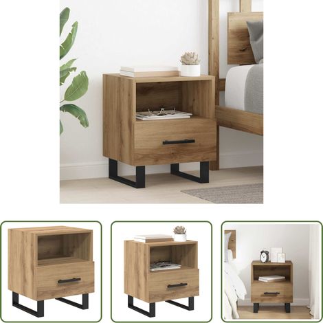 vidaXL Nachttisch Holzwerkstoff - Nachttisch Artisan-Eiche 40 x 35 x 47,5 cm Holzwerkstoff (1/5)