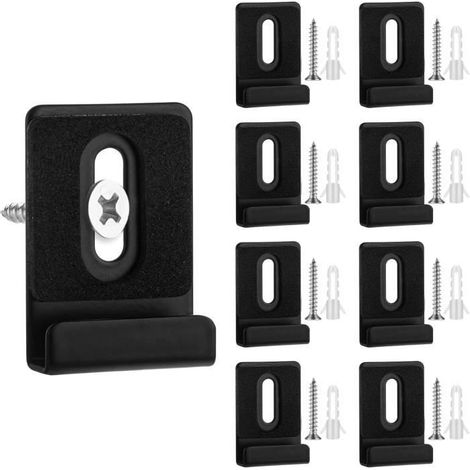 8 clips de support de miroir,acier inoxydable 304 sans cadre,matériel de suspension pour miroir avec vis, clips de fixation (1/4)