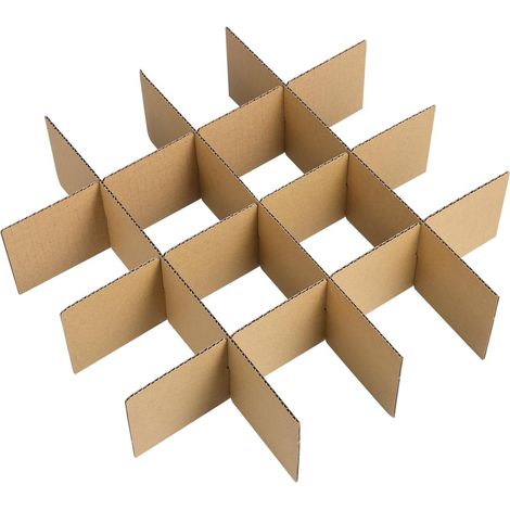 Lot de 6 séparateurs pour cartons de déménagement en carton, 33 x 33 x 0,3 cm, protection pour vaisselle et verres lors du transport (1/5)