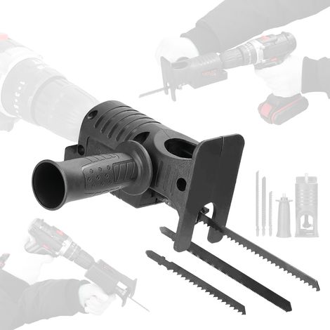 Kit accesorios transforma taladro eléctrico en sierra calar eléctrica, herramienta multiusos portátil para trabajar madera y metal, incluye 3 hojas sierra