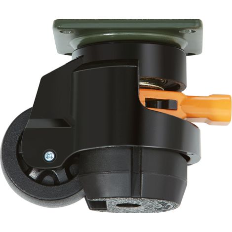 Niveleurs à roulettes, lot de 4, capacité totale 499 kg, 5,1 cm, robustes avec poignée améliorée, roues pivotantes à 360°, réglables avec pieds pour établi, machine. (1/5)