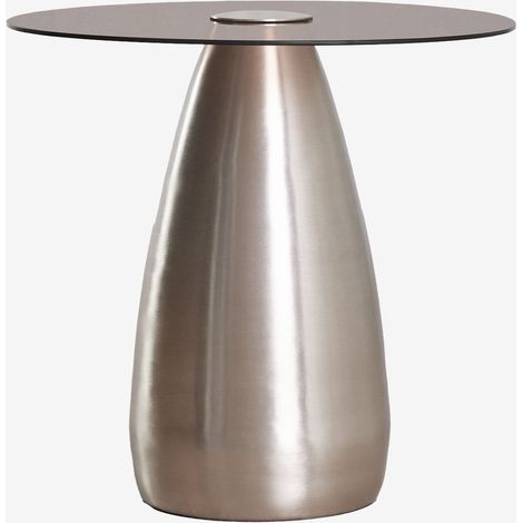 Tavolino laterale rotondo Ø50 cm in vetro temperato Mariana SKLUM (1/5)