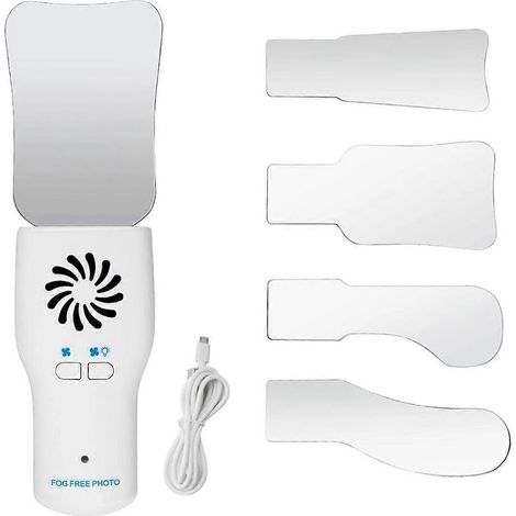Ensemble de miroirs dentaires anti-buée pour la photographie intra-orale, miroir en acier inoxydable avec éclairage LED et réflecteurs orthodontiques (1/5)