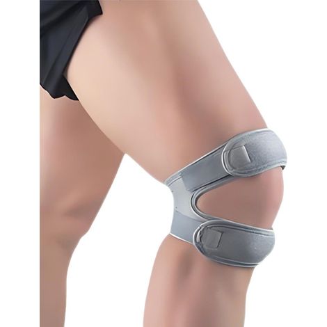 Genouillères Hommes et Femmes - Compression - Soulagement Douleur Genou - Soutien Élastique - 1 Paire (2 Pièces) - Gris (1/5)