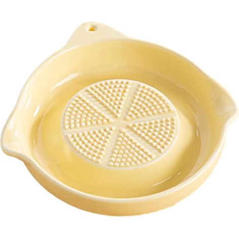 Râpe à ail en céramique avec émail naturel, hachoir à gingembre multifonctionnel, compatible lave-vaisselle, appareil de cuisine compact pour purées, pâtes et jus (1/5)