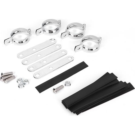 ACOGEDO Retro-Scheinwerferhalterung, Gabelbefestigungsklemme, Universalzubehör geeignet für Stärken von 51 bis 61 mm, perfekt einstellbare CNC-gefräste Scheinwerfer (51-61 mm)