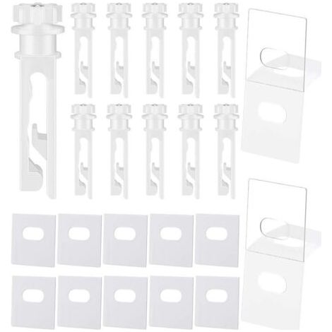 BUNTHAUS (12pcs )Tabs de Stores verticaux Clips de Remplacement de la Tige Brodés Blinds de réparation Vertical Kit Curtain Crochet (1/5)