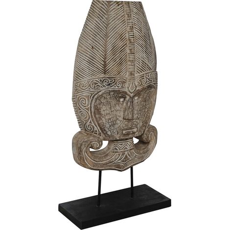 Figura Suar Hierro 46X14X102 Mascara Tribal (1/4)