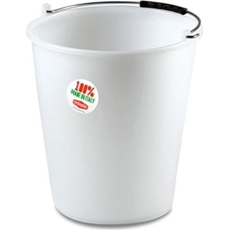 Secchio Senza Becco in Plastica Bianco 18 Litri